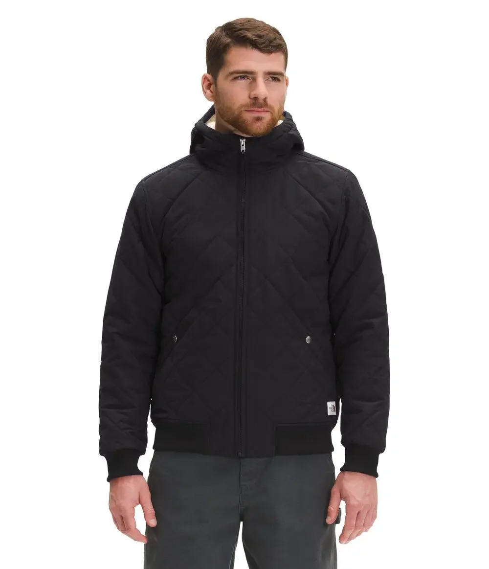 The North Face Black Cuchillo Insulated Fleece Lined Quilted Full Zip Hoodie M